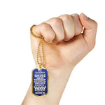 Load image into Gallery viewer, To my Grandson - Someday when the pages of my life end - Military Chain (Silver or Gold)
