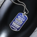 Load image into Gallery viewer, To my Grandson - Someday when the pages of my life end - Military Chain (Silver or Gold)
