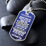 Load image into Gallery viewer, To my Grandson - Someday when the pages of my life end - Military Chain (Silver or Gold)
